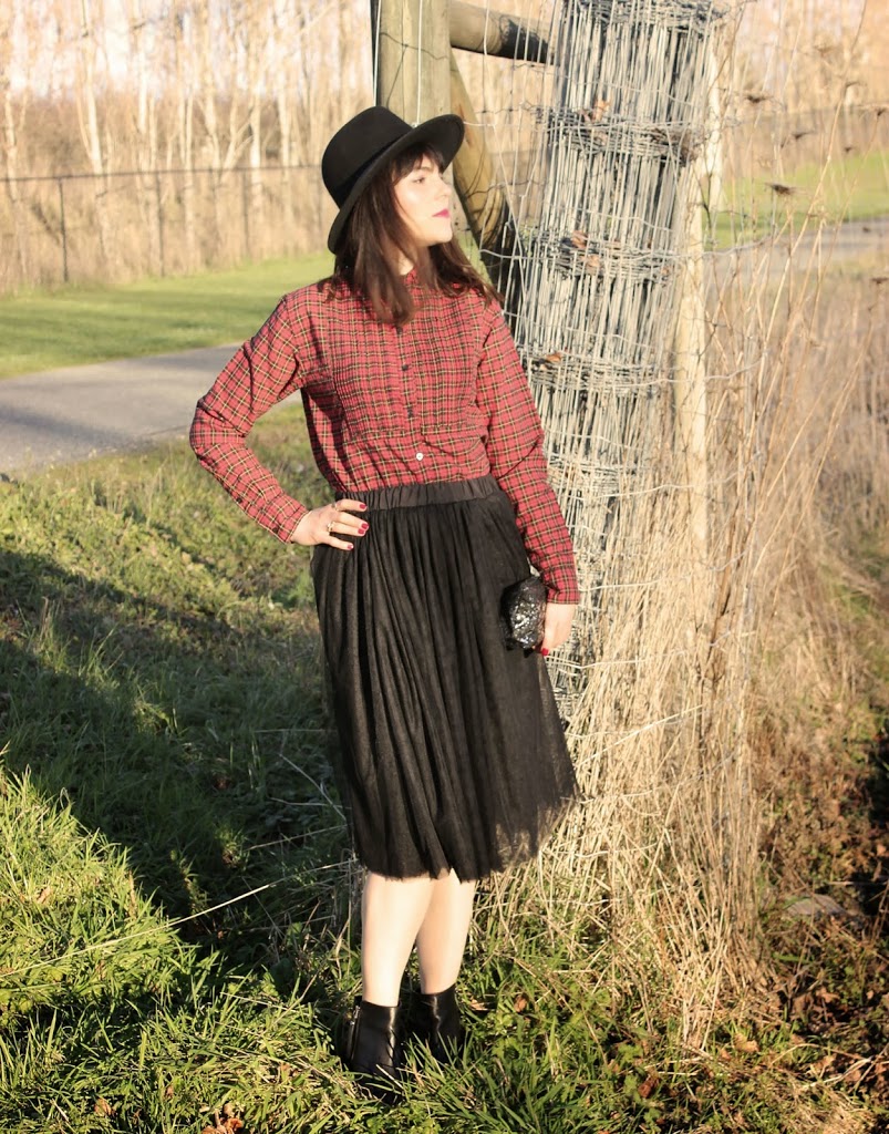 plaid and tulle
