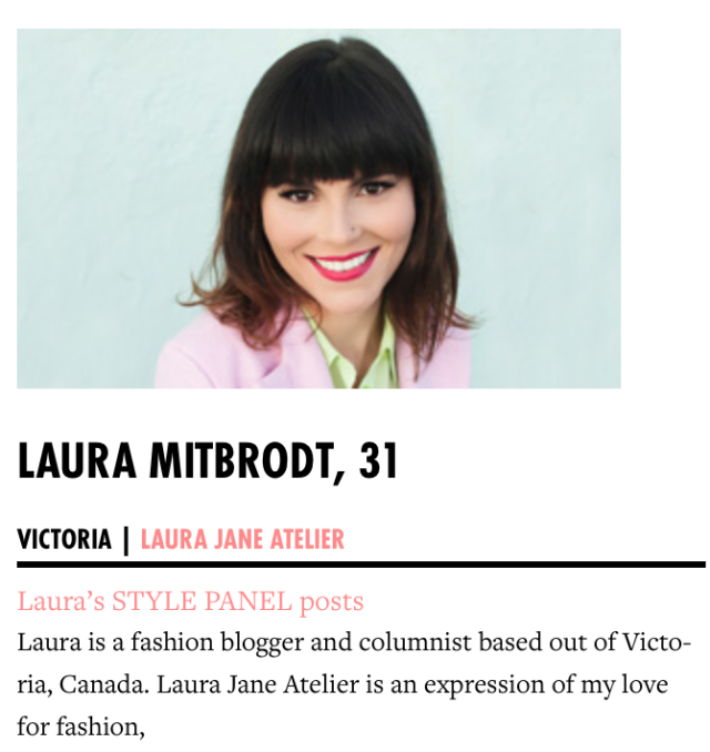 Fashion Magazine, Style Panel, Laura Mitbrodt 