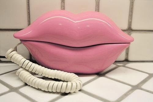 pink lip phone