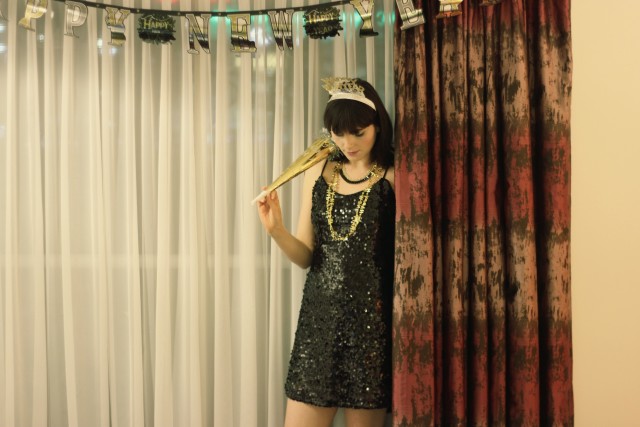 California Moonrise, Hotel Zed, NYE, New Year's Eve Outfit ideas, black sequinned dress, vintage hotel, retro hotel,