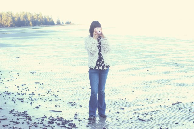 Rathtrevor Beach Provincial Park, AEO Artist flare jeans, Marshalls butterfly blouse, #LoveMarshalls 