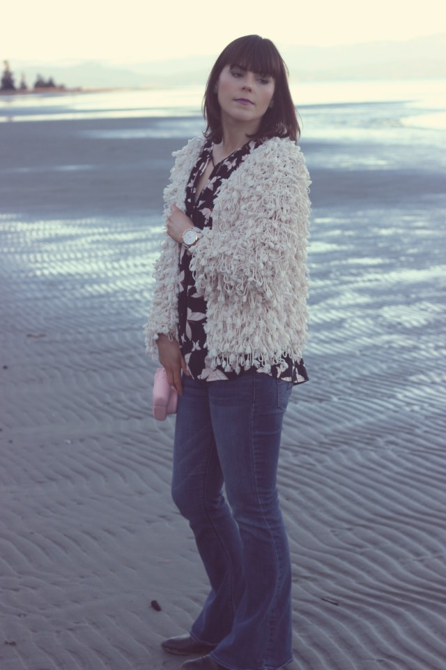 Rathtrevor Beach Provincial Park, AEO Artist flare jeans, Marshalls butterfly blouse, #LoveMarshalls 