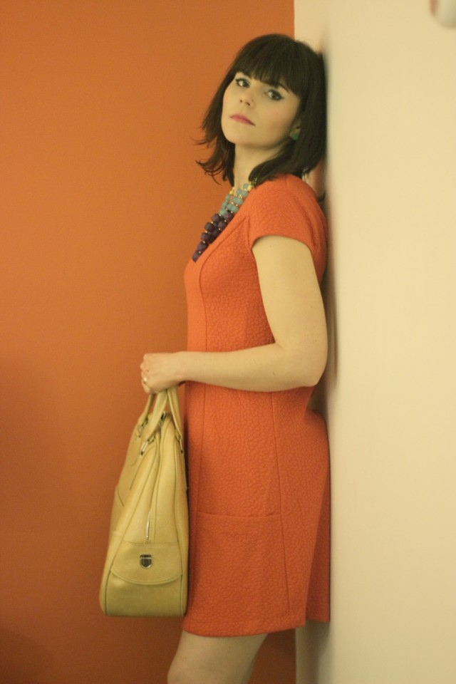 Hotel Zed, Victoria, Canada, Kensie Orange Mod Dress, Mad Men Fashion, Meghan Draper, Vintage Motel, Vintage Fashion, 1960s Fashion, Mid-Century Modern, Vintage Lugage