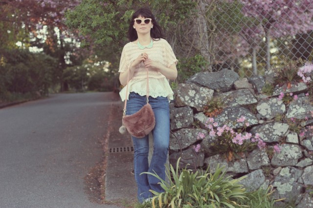 California Moonrise, Spring Fashion, AEO Artist Flare Jeans, AMI Club Wear, Marc by Marc Jacobs pink Cat Eye sunglasses, Coachella, Bohemian Fashion, Fashion Blogger, Pastel Pink, Spring Fashion 