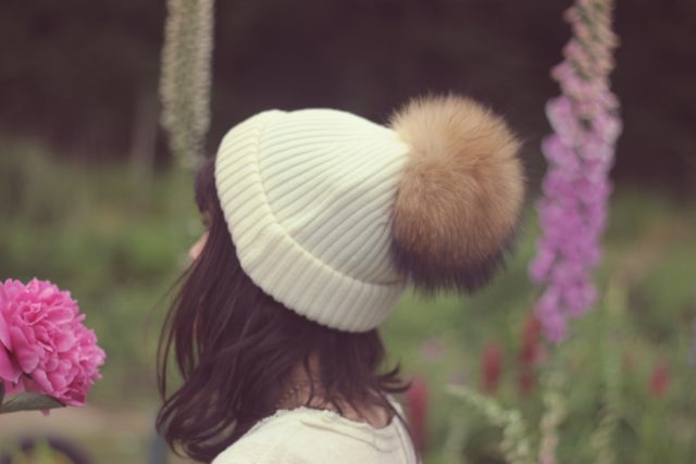 California Moonrise, Stephanie Kantis, BKLYN Bobble Hat, Floral Jeans, Stephanie Kantis, U-Pick Flowers, Vancouver Island, Wild Flowers 