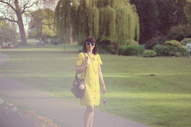 Nine West, Forever 21, Charming Charlie, Elliot Lucca, Old Navy, Yellow Shift Dress, Spring Fashion 