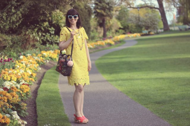 Nine West, Forever 21, Charming Charlie, Elliot Lucca, Old Navy, Yellow Shift Dress, Spring Fashion 