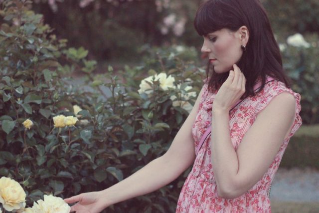 Marshalls, floral maxi dress, summer, wedding, pink, kate spade, rose garden, government house, fashion blogger, vintage