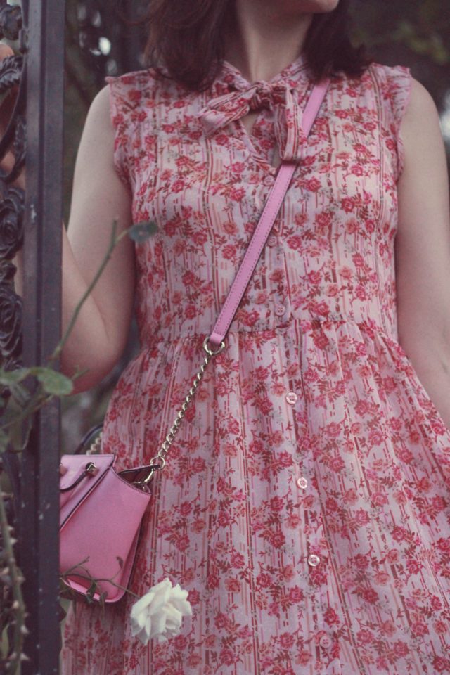 Marshalls, floral maxi dress, summer, wedding, pink, kate spade, rose garden, government house, fashion blogger, vintage