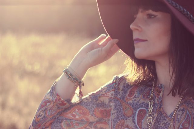 Paisley Maxi Dress, Maroon floppy hat, fall fashion, bohemian fashion, Marshalls. Vintage, Stephanie Kantis, boho, wanderlust