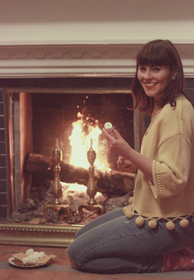 Chic Wish, Sweater, Fall Fashion, Fire, Smore's, Cozy, style, vintage blogger