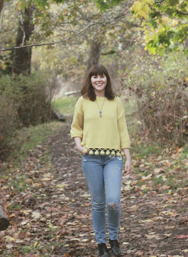 Bouncing Fun Sweater in Mustard, Chic Wish, Pom Pom, Sweater, Vintage, Fall Fashion, Blogger, Style, outfit, Women,