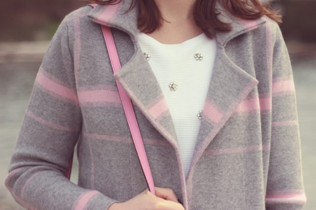 Chic Wish, Trendy Grid coat, grey and pink, fall fashion, fashion blogger, vintage, street style, street fashion