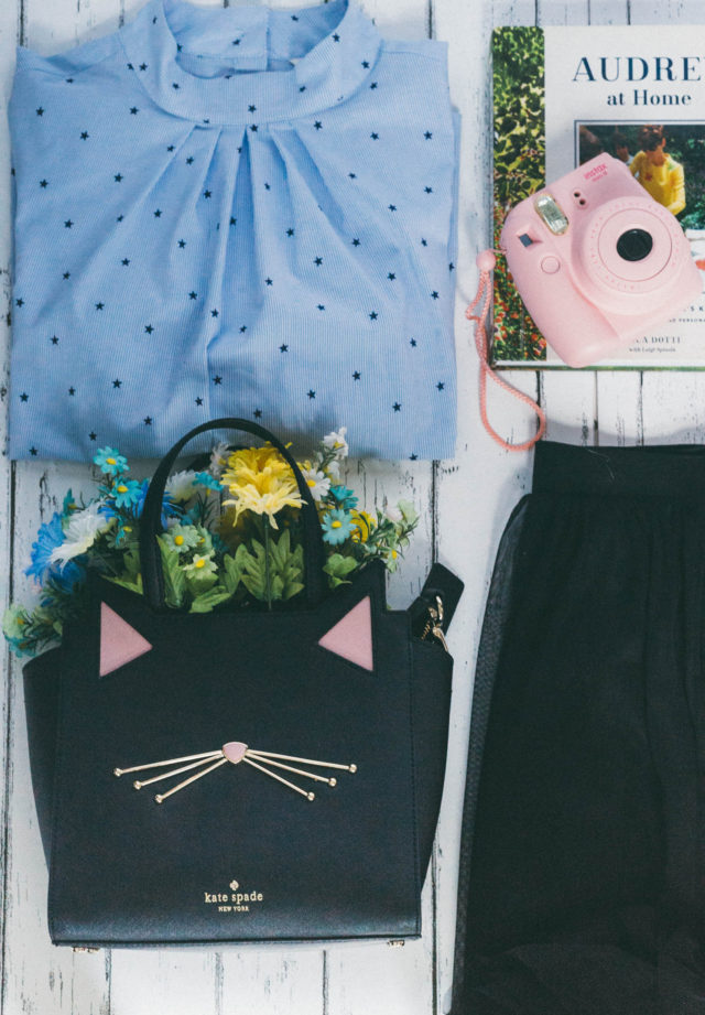 H&M, Forever 21, Tulle, skirt, Star, Cat, Purse, Kate Spade, Shearling, motto jacket, beret, Spring, Fashion