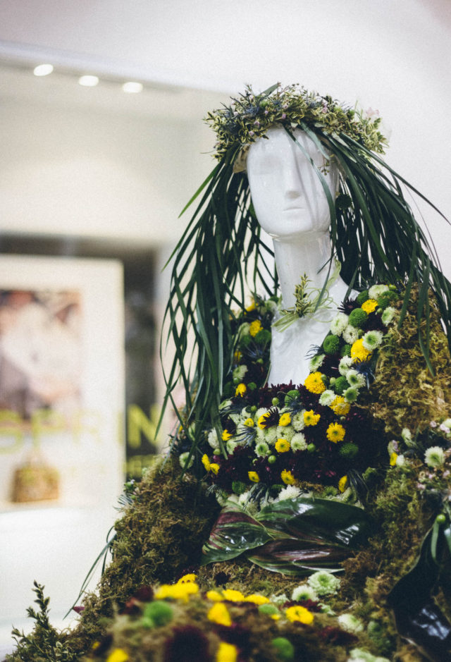 FLEURS DE VILLES, CANADA’S PREMIERE FLORAL MANNEQUIN SERIES, VICTORIA’S MAYFAIR SHOPPING CENTRE, FLEURS DE VILLES EUROPEAN STYLE FLOWER MARKET