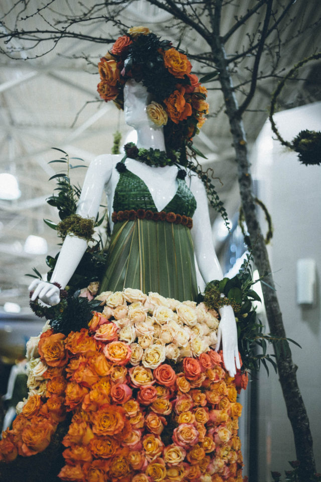 FLEURS DE VILLES, CANADA’S PREMIERE FLORAL MANNEQUIN SERIES, VICTORIA’S MAYFAIR SHOPPING CENTRE, FLEURS DE VILLES EUROPEAN STYLE FLOWER MARKET