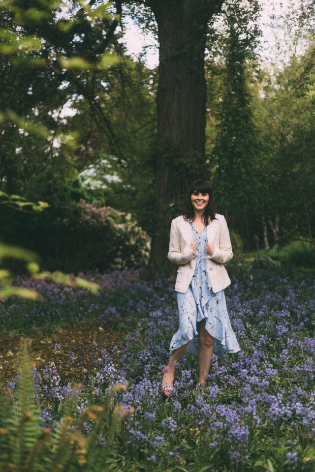 HIGHLINE COLLECTIVE Printed Wrap Dress, KARL LAGERFELD PARIS Two-Button Tweed Blazer, The Hudson's Bay, Summer, Fashion, Vintage