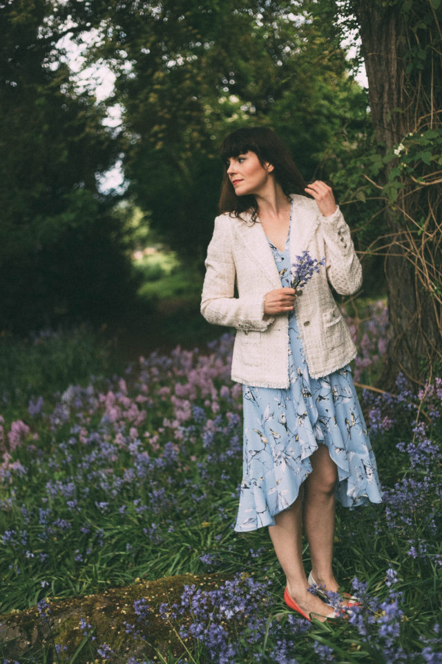 HIGHLINE COLLECTIVE Printed Wrap Dress, KARL LAGERFELD PARIS Two-Button Tweed Blazer, The Hudson's Bay, Summer, Fashion, Vintage