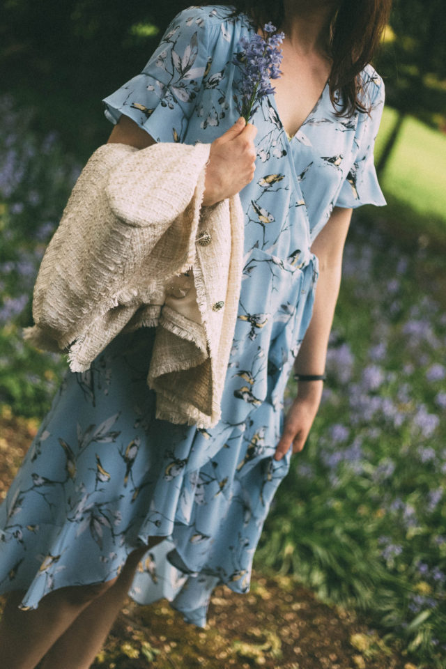 HIGHLINE COLLECTIVE Printed Wrap Dress, KARL LAGERFELD PARIS Two-Button Tweed Blazer, The Hudson's Bay, Summer, Fashion, Vintage