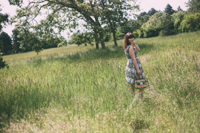 Yumi Pineapple Stripe Dress Ivory, Vintage straw bag, Paradise Boutique, Summer, Sun Dress, vintage