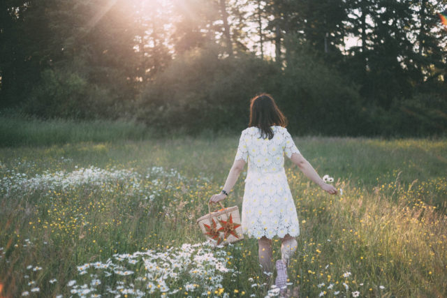 Flawless in Fleurs Midi Dress, Daisy, Crochet, Vintage, summer