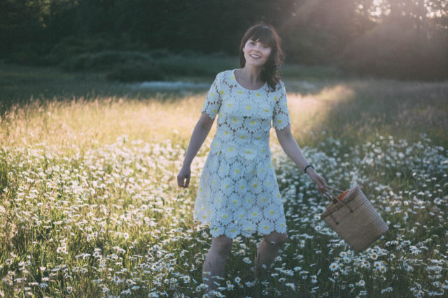 Flawless in Fleurs Midi Dress, Daisy, Crochet, Vintage, summer