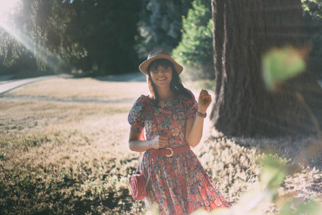 Laura Ashley, Vintage, 1980s, floral, dress, summer, Kate Spade,