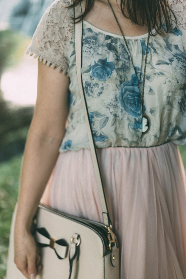 Dreamy Pink Mesh Pleats Tulle Skirt, Black Faux Leather Rose Embroidered Slip, tulle, floral, mules, Review Australia, cameo, vintage, Marshall's, Bow,