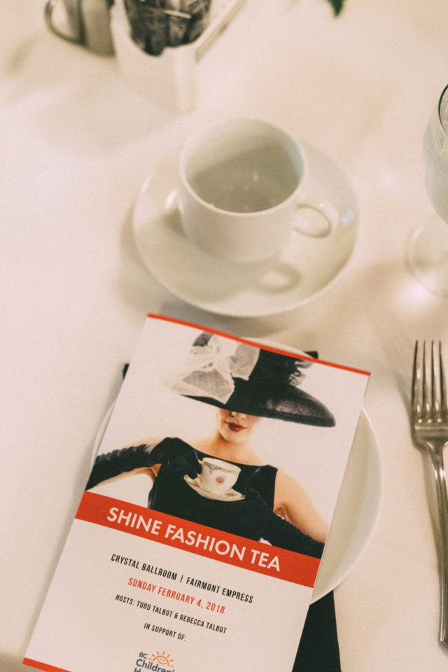 Shine Fashion Tea, 2018, Fairmont Empress, Fashion Show, Afternoon Tea, Feb 2018, Hosted by TODD TALBOT & REBECCA TALBOT, BC Children's Hospital, floral dress, Ever New,