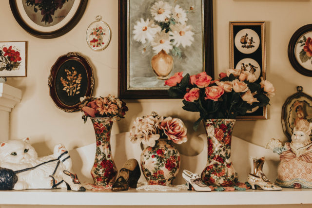 DIY decoupage vintage floral vase, up cycled vintage vase, mod lodge, shabby chic, vintage decor, up cycling, vintage decor,