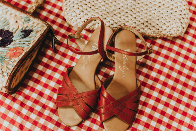 vintage summer accessories, vintage accessories, straw hat, vintage sandals, vintage straw bag, 1950s cat eye sunglasses, vintage fashion, summer fashion