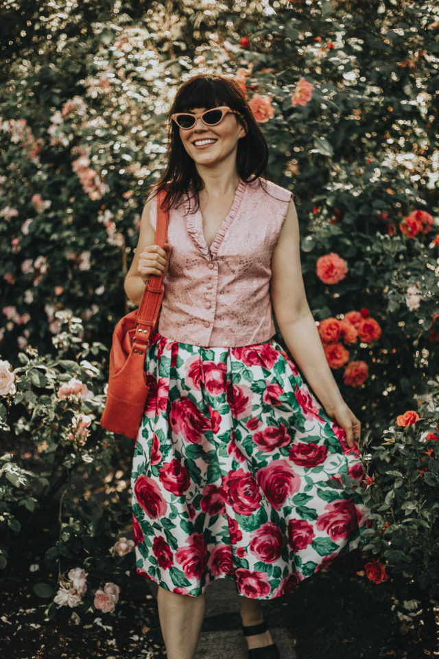 vintage style, summer lookbook, vintage fashion, Laura Ashley, floral dress, Joanie Clothing, vintage,