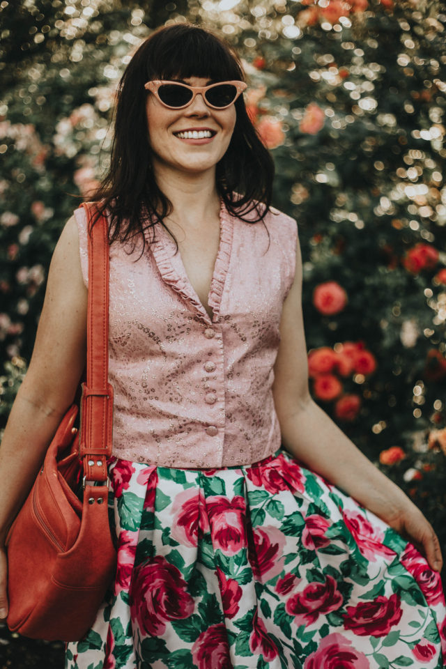 vintage style, summer lookbook, vintage fashion, Laura Ashley, floral dress, Joanie Clothing, vintage,