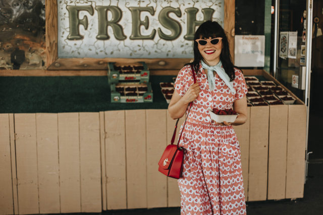 Medium red Leather Rossie Crossbody bag, Tous, Leather handbag, vintage Fashion, Summer dress, floral dress, leather handbag, red, retro, floral dress,