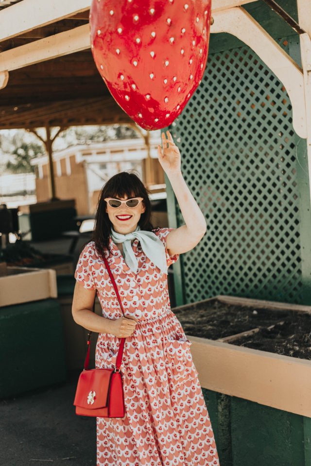 Medium red Leather Rossie Crossbody bag, Tous, Leather handbag, vintage Fashion, Summer dress, floral dress, leather handbag, red, retro, floral dress,