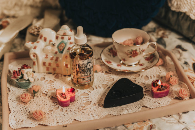 Margarita Bloom, SPOOKS & SCARES! OUIJA BOARD PLANCHETTE SOAP, TAROT: THE LOVERS ROSE & JASMINE BODY OIL, "I'M YOUR VENUS" MAGICAL HEART TEALIGHT CANDLES, organic beauty products, vintage inspired beauty products,