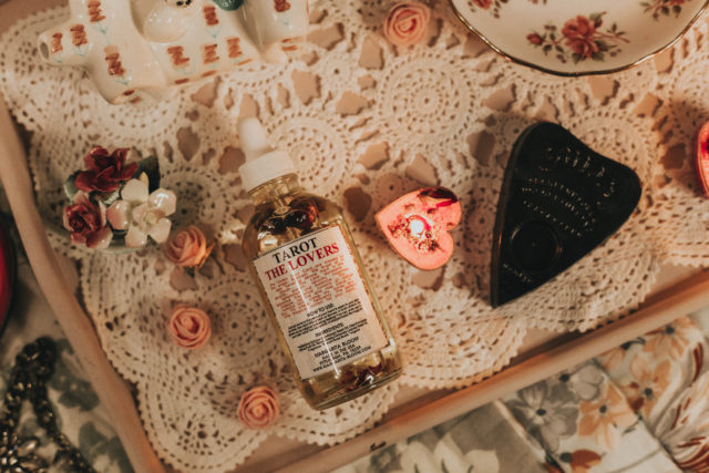 Margarita Bloom, SPOOKS & SCARES! OUIJA BOARD PLANCHETTE SOAP, TAROT: THE LOVERS ROSE & JASMINE BODY OIL, "I'M YOUR VENUS" MAGICAL HEART TEALIGHT CANDLES, organic beauty products, vintage inspired beauty products,