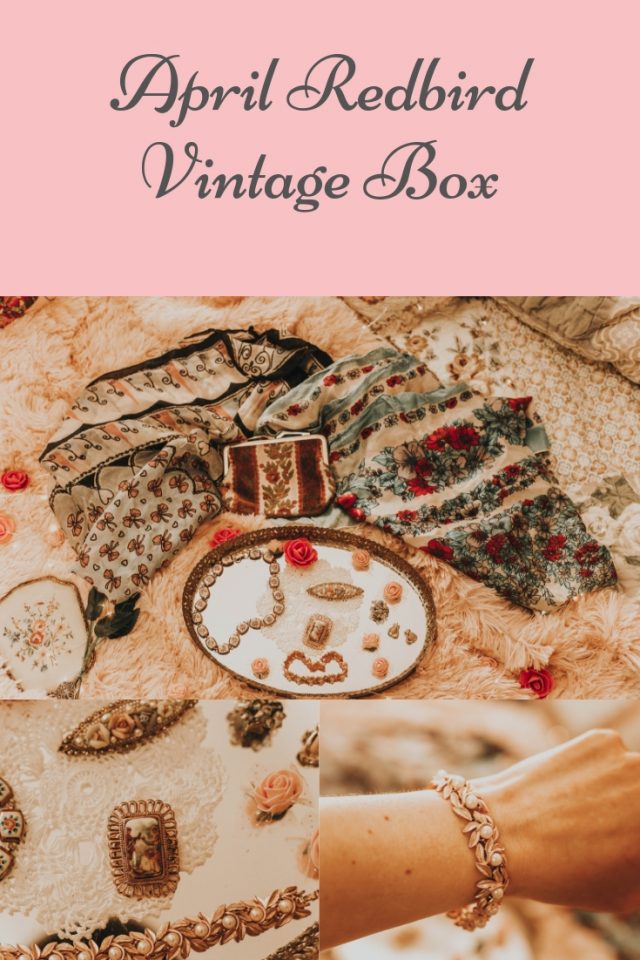 April Redbird Vintage Box, Vintage Subscription Box, Redbird Vintage Box, Redbird Vintage Box,