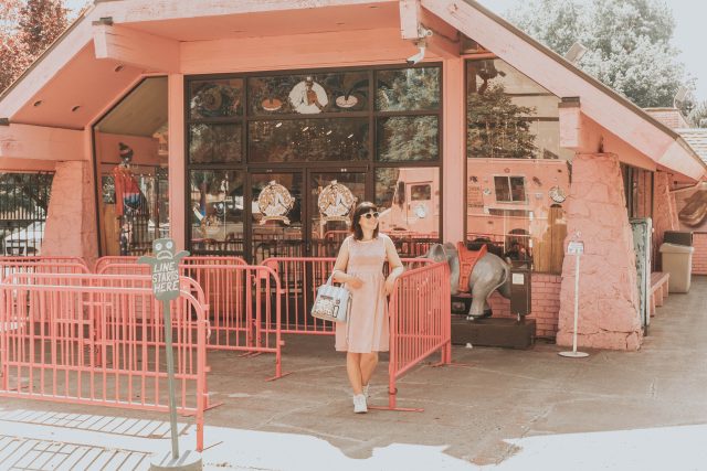 The Palms Motor Hotel Portland, Oregon, review, Voodoo donuts Portland, Alibi Tiki Portland, Contrast Lace Trim Gingham Fit & Flare Dress, SHEIN, vintage-inspired summer fashion