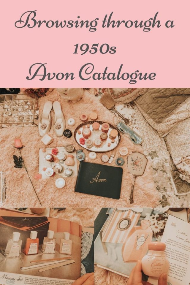 vintage 1950s Avon catalogue, 1950s Avon, vintage Avon, vintage Avon cream sachet collection