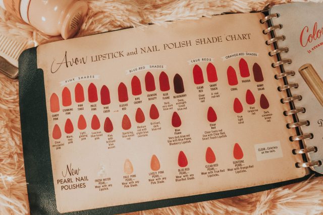 vintage Avon lipstick shades, vintage Avon lipstick, 1940s lipstick shades, vintage Avon, vintage Avon lipstick colors,