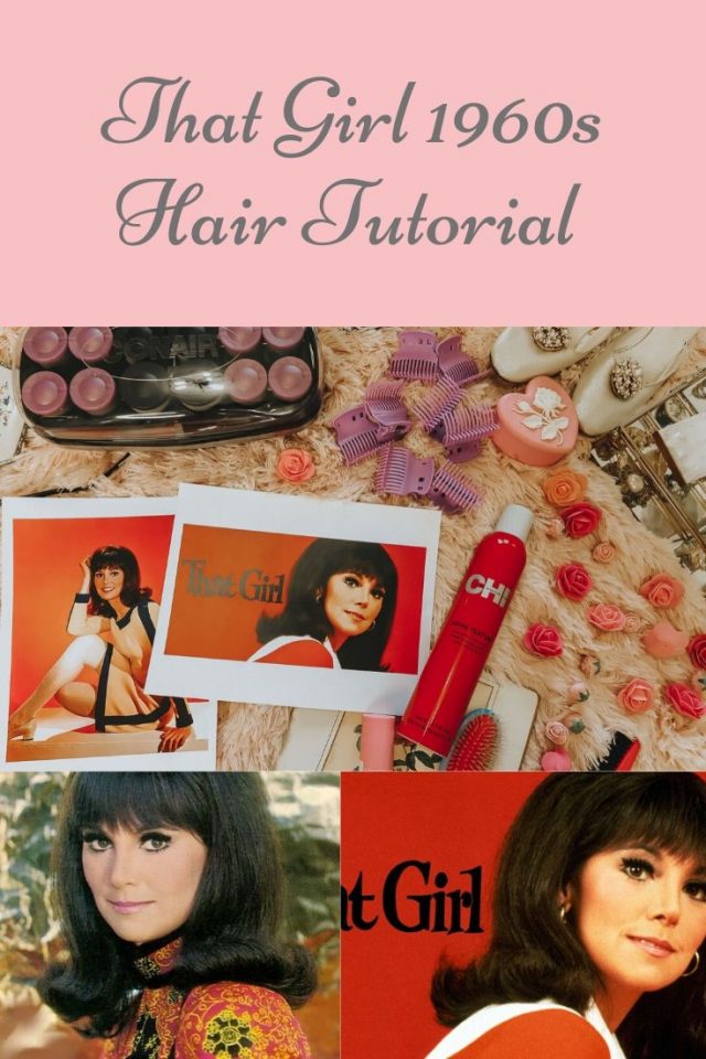 1960s hair tutorial, 1960s bubble flip hair tutorial, That girl hair tutorial, 1960s hair tutorial, Marlo Thomas hair tutorial 