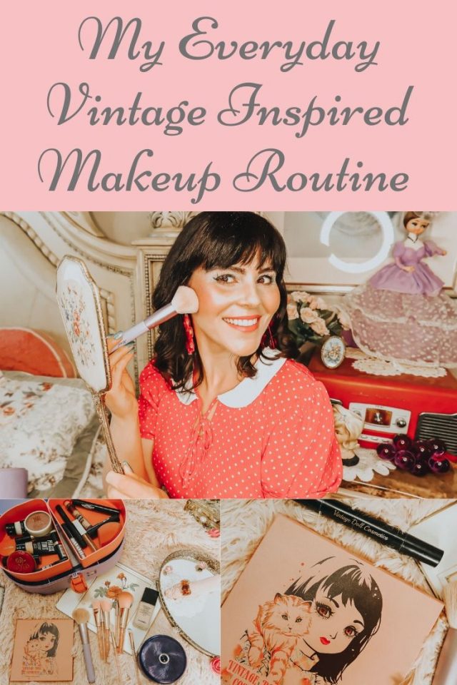 Vintage inspired makeup routine, vintage makeup, vintage makeup routine, vintage makeup tutorial 