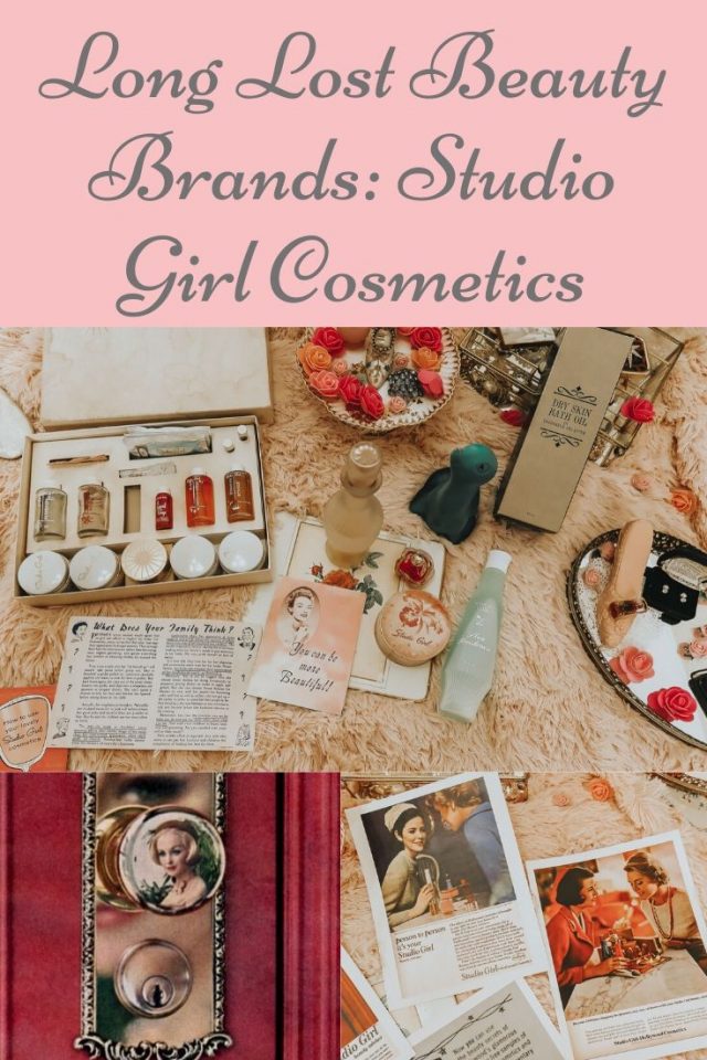 long lost beauty brands, vintage beauty brands, vintage makeup, studio girl cosmetics, popular 1950s makeup brands, 1950s makeup, 1960s makeup, vintage makeup, vintage cosmetics, vintage beauty products