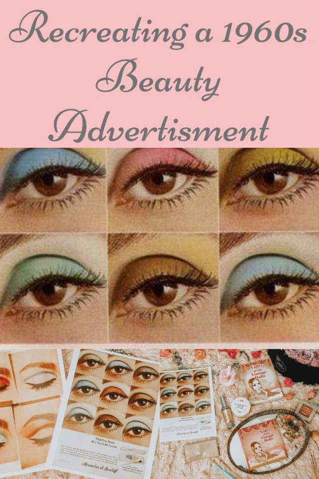 1960s eye makeup, 1960s makeup, history of 1960s makeup, 1960s eyeshadow, 1960s Beauty ad, Vintage Doll cosmetics, 