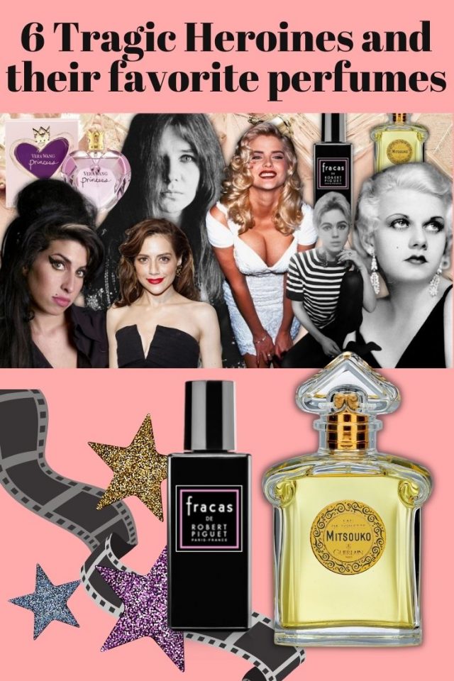 6 Tragic Heroines and their Favorite Perfumes, Amy winehouse, Britany Murphy, Anna Nicole Smith, Jean Harlow, Janis joplin, Edie Sedgwick, Vintage Perfume ,