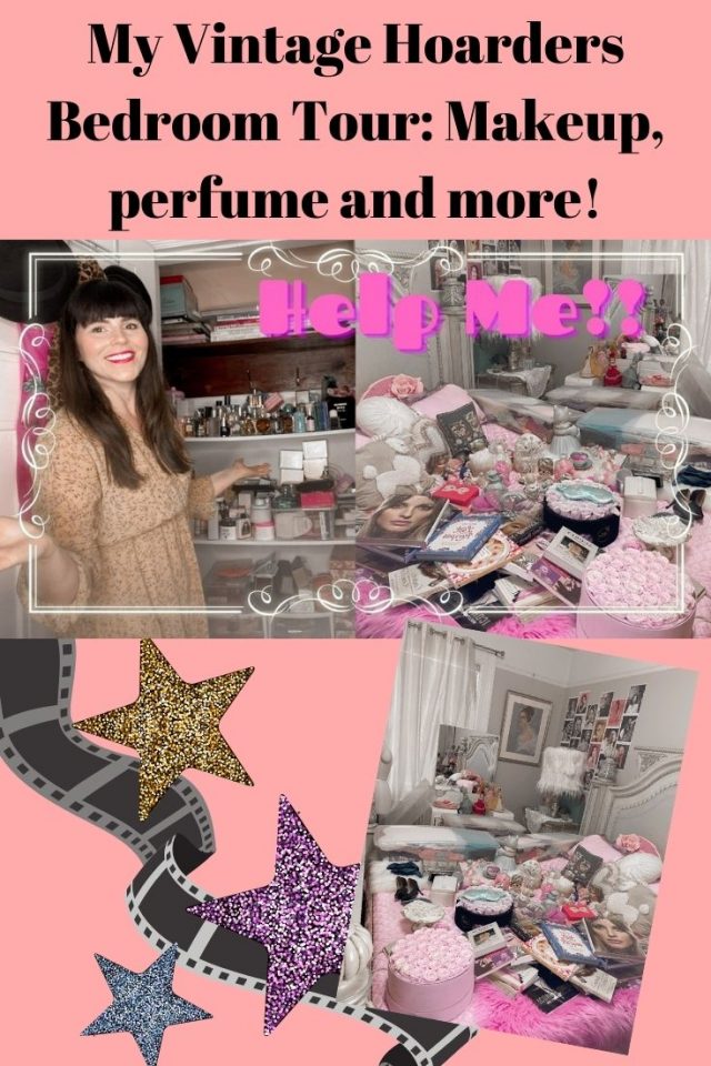 vintage hoarders room, vintage bedroom tour, vintage makeup collection, 