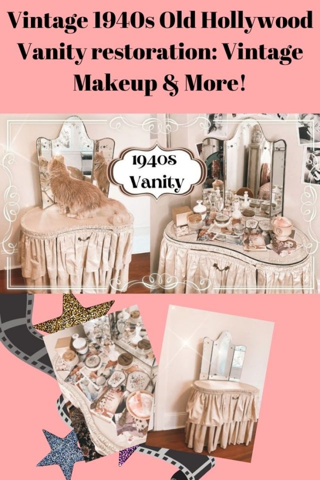 Vintage 1940s Old Hollywood Vanity restoration: Vintage Makeup & More!