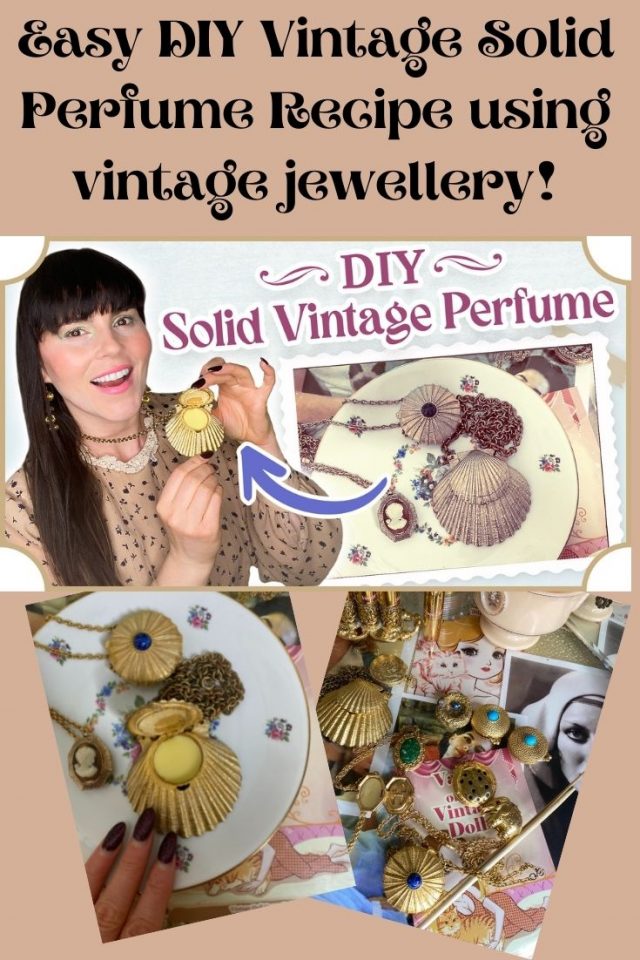 Easy DIY Vintage Solid Perfume Recipe using vintage jewellery!